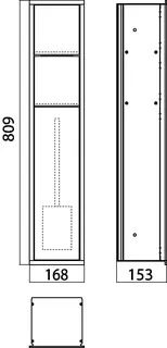 Emco WC-Modul (Public) asis 150 05052 Unterputz, Anschlag rechts 809 mm alu./alu. – Bild 3