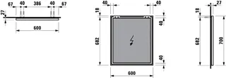 Laufen Spiegel FRAME 25 600x25x700 mit Aluminiumrahmen schwarz matt – Bild 2