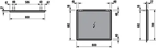 Laufen Spiegel FRAME 25 800x25x700 mit Aluminiumrahmen schwarz matt – Bild 2