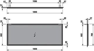 Laufen Spiegel FRAME 25 1800x25x700 mit Aluminiumrahmen schwarz matt – Bild 2