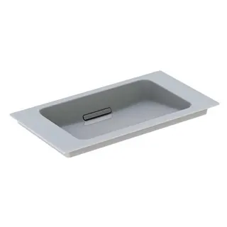 Geberit ONE MWT, 75x40cm, CleanDrain v.Ausld. ohne Hahnloch, Ül.verd., weiß Tect/hgl.verchr. – Bild 2