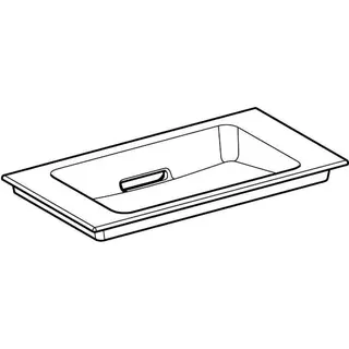 Geberit ONE MWT, 75x40cm, CleanDrain v.Ausld. ohne Hahnloch, Ül. verd., weiß Tect/weiß glzd – Bild 3