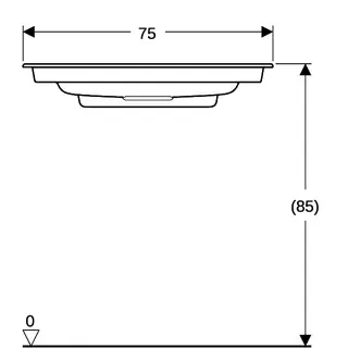 Geberit ONE MWT, 75x40cm, CleanDrain v.Ausld. ohne Hahnloch, Ül. verd., weiß Tect/weiß glzd – Bild 4