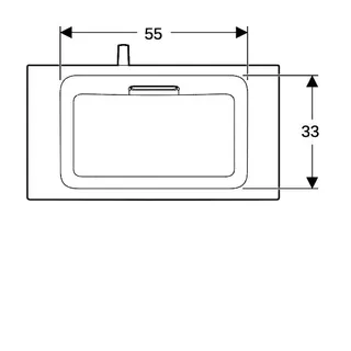 Geberit ONE MWT, 75x40cm, CleanDrain v.Ausld. ohne Hahnloch, Ül. verd., weiß Tect/weiß glzd – Bild 5