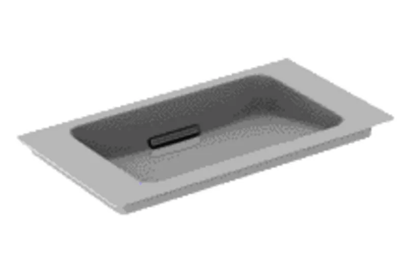 Geberit ONE MWT, 75x40cm, CleanDrain v.Ausld. ohne Hahnloch, Ül.verd. weiß Tect /chrom gebü.