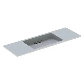 Geberit ONE Waschtisch, 120x40cm, CleanDrain v.Ausld. ohne Hahnloch, Ül.verd., weiß Tect/hgl.verchr. – Bild 2