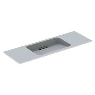 Geberit ONE Waschtisch, 120x40cm, CleanDrain v.Ausld. ohne Hahnloch, Ül.verd. weiß Tect /chrom gebü. – Bild 2