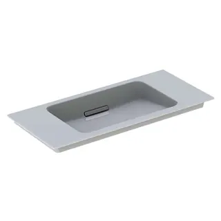 Geberit ONE MWT, 90x40cm, CleanDrain v.Ausld. ohne Hahnloch, Ül.verd., weiß Tect/hgl.verchr. – Bild 2