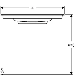 Geberit ONE MWT, 90x40cm, CleanDrain v.Ausld. ohne Hahnloch, Ül.verd. weiß Tect /chrom gebü. – Bild 4