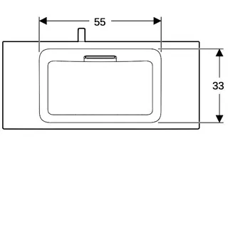 Geberit ONE MWT, 90x40cm, CleanDrain v.Ausld. ohne Hahnloch, Ül.verd. weiß Tect /chrom gebü. – Bild 5