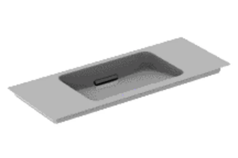 Geberit ONE MWT, 105x40cm, CleanDrain v.Ausld ohne Hahnloch, Ül.verd., weiß Tect/hgl.verchr.