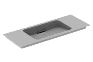 Geberit ONE MWT, 105x40cm, CleanDrain v.Ausld ohne Hahnloch, Ül.verd., weiß Tect/hgl.verchr.