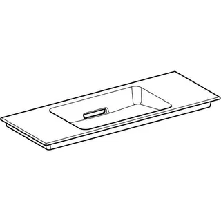 Geberit ONE MWT, 105x40cm, CleanDrain v.Ausld ohne Hahnloch, Ül.verd. weiß Tect /chrom gebü. – Bild 3