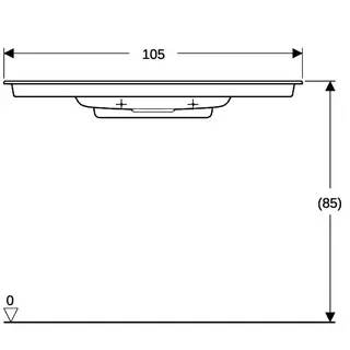 Geberit ONE MWT, 105x40cm, CleanDrain v.Ausld ohne Hahnloch, Ül.verd. weiß Tect /chrom gebü. – Bild 4