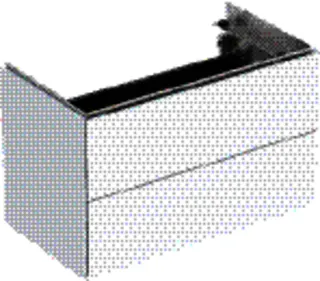 GE ONE Unterschrank für Waschtisch m. 2 Schubladen, 74,4x46,5x39,6cm, weiß