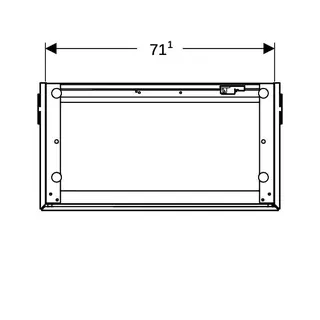 Geberit ONE Unterschrank für Waschtisch m. 2 Schubladen, 74,4x46,5x39,6cm, weiß – Bild 5