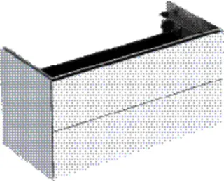 GE ONE Unterschrank für Waschtisch m. 2 Schubladen, 89,4x46,5x39,6cm, weiß