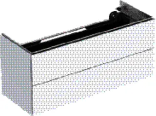 GE ONE Unterschrank für Waschtisch m. 2 Schubladen, 104,4x46,5x39,6cm, weiß