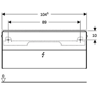Geberit ONE Unterschrank für Waschtisch m. 2 Schubladen, 104,4x46,5x39,6cm, weiß – Bild 4