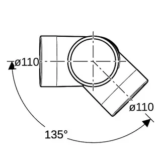 Geberit Silent-db20 Bogeneckabzweig 88,5/135Gr d110/110 – Bild 5