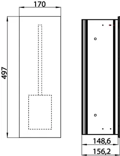 Emco Bürstengarnitur-Modul asis 2.0 27431 Unterputz 497 mm optiwhite – Bild 3