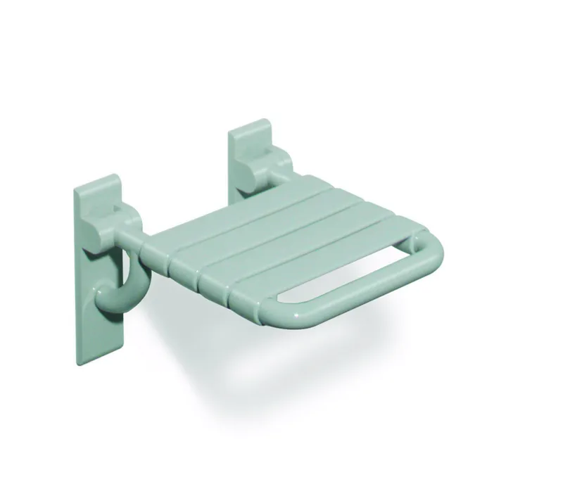 HEWI Klappsitz S801, antimikrobiell B:378 mm, H:259 mm, T:408 mm signalweiß