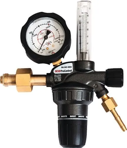 Flaschendruckminderer ProControl Flowmeter Argon/CO? 200bar 1-stufig