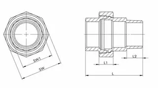 Verschraubung EN 10226-1 NPS 1/2 Zoll kon.dichtend 53mm 14mm 15mm SPRINGER