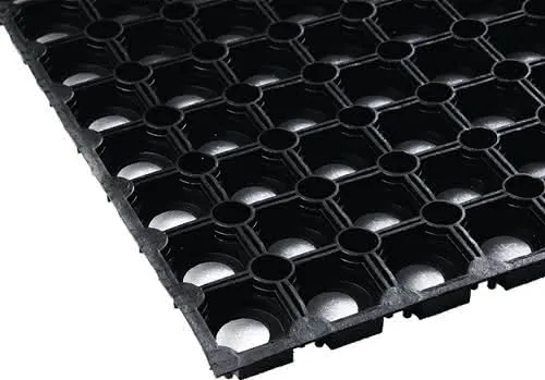 Gum.Ringmatte B.0,8m L.1,2m D.22mm schwarz NR/SBR o.Gewebeeinlage