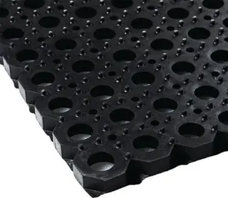 Gum.Wabenmatte B.1m L.1,5m D.22mm schwarz NR/SBR o.Gewebeeinlage – Bild 2