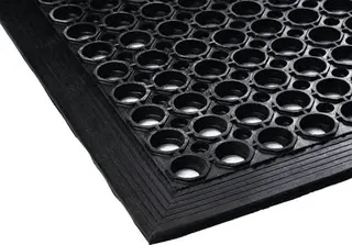 Anti-Ermüdungsmatte B.0,9m L.1,5m D.12mm schwarz NR/SBR o.Gewebeeinlage