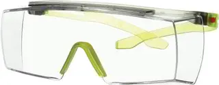 Schutzbrille SecureFit 3700 EN 166-1FT B ügel grau/lindgrün,Scheibe klar PC 3M