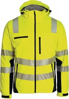 Winter-Warnschutzsoftshelljacke Gr.M gel b-schwarz PREVENT TRENDLINE