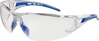 Schutzbrille Falcon 2 EN 166 Bügel blau, Scheibe klar PC
