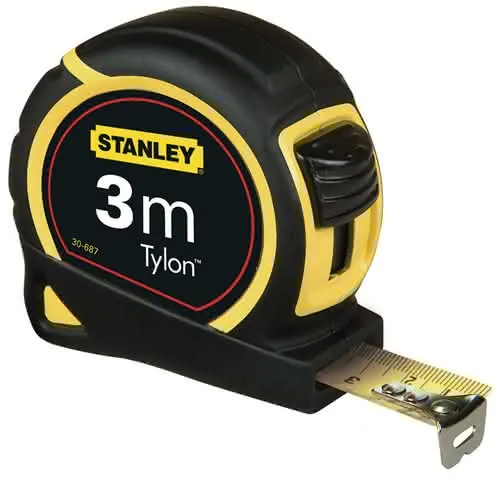 Taschenrollbandmaß Tylon™ L.5m B.19mm mm/cm EG II Ku.Gürtelclip STANLEY
