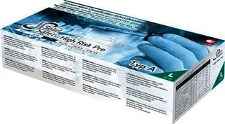 Einw.-Handsch.HighRisk Pro Gr.L blau PSA III Nitril