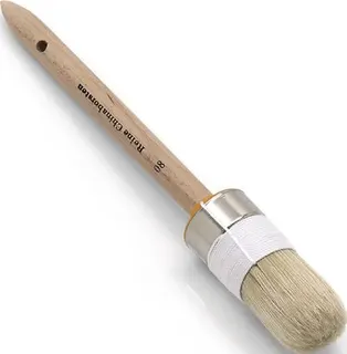 Ringpinsel Gr.2 Borsten-L.70mm 20mm helle Chinaborste roh.Holzstiel