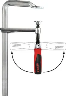 Ganzstahlschraubzwinge GZ-KG Spann-W.250mm A.120mm 2-K-Klappgriff