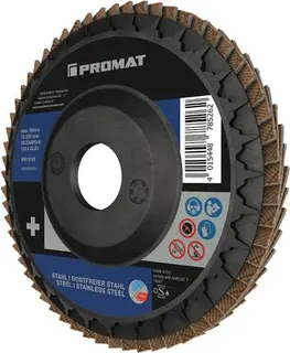 Premium Fächerscheibe 2in1 D.125mm K.80 fl.INOX/Stahl ZK PROMAT – Bild 5