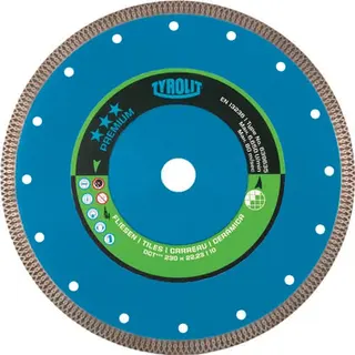 Diamanttrennscheibe Premium D.230mm Bohr.22,23mm Fliesen 10mm TYROLIT