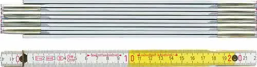 Gliedermaßstab 9802 L.2m B.16mm mm/cm EG III Buche weiß-gelb BMI