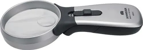 Handleuchtlupe Tech-Line CLASSIC Vergr.2x/4x LED Linsen-D.70/20mm