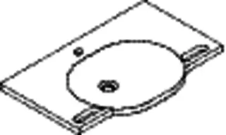 HEWI Waschtisch, B:850mm, T:550mm, alpinweiß, ohne Überlauf, 1 HL – Bild 3