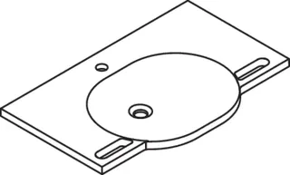 HEWI Waschtisch, B:850mm, T:550mm, alpinweiß, ohne Überlauf, 1 HL – Bild 4
