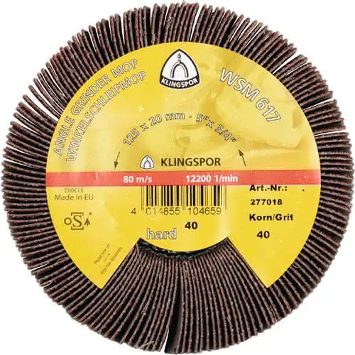 Winkelfächerschleifer WSM 617 60 braun Ø125xB20mm M14 KLINGSPOR