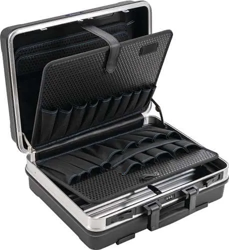 Schalenkoffer B500xT200xH420mm m.Wkz.tas chen 28,1l ABS-Ku.Alu-Rahmen PROMAT