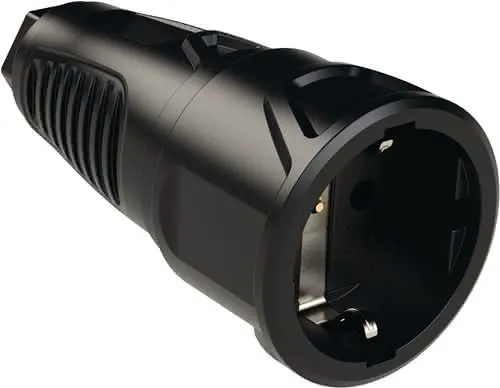 Schutzkontaktkupplung 10-/16 A 250 V schwarz IP20 VG