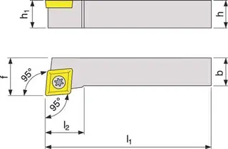 Klemmdrehhalter SCLCR 1010 E06 re.vern.Außen PROMAT