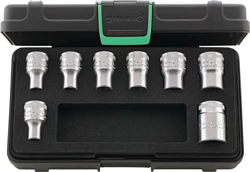 Steckschlüsselsatz 50TX/8 8-tlg.1/2 Zoll f.Außen-Torx-Schrauben STAHLWILLE