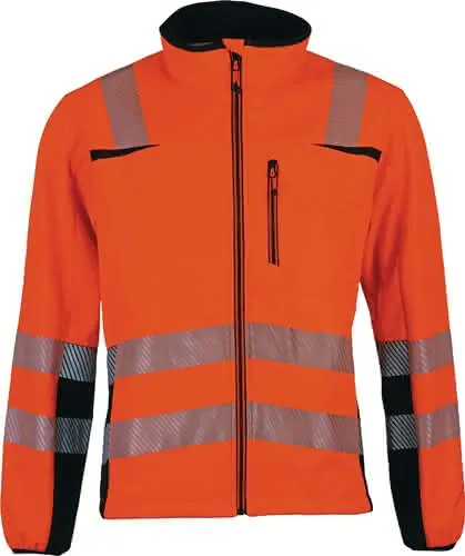 Warnschutz-Softshelljacke Prevent® Trend line Gr.M orange/schwarz